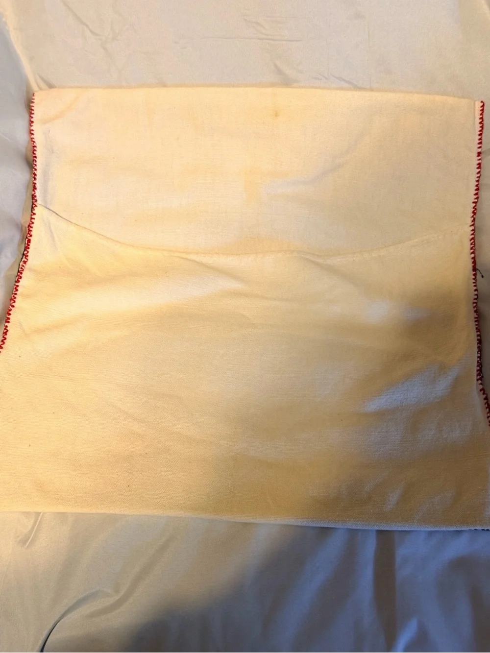 Vintage Hand Embroidered 16x16 Pillow Cover | Boho Folk Art Geometric Accent